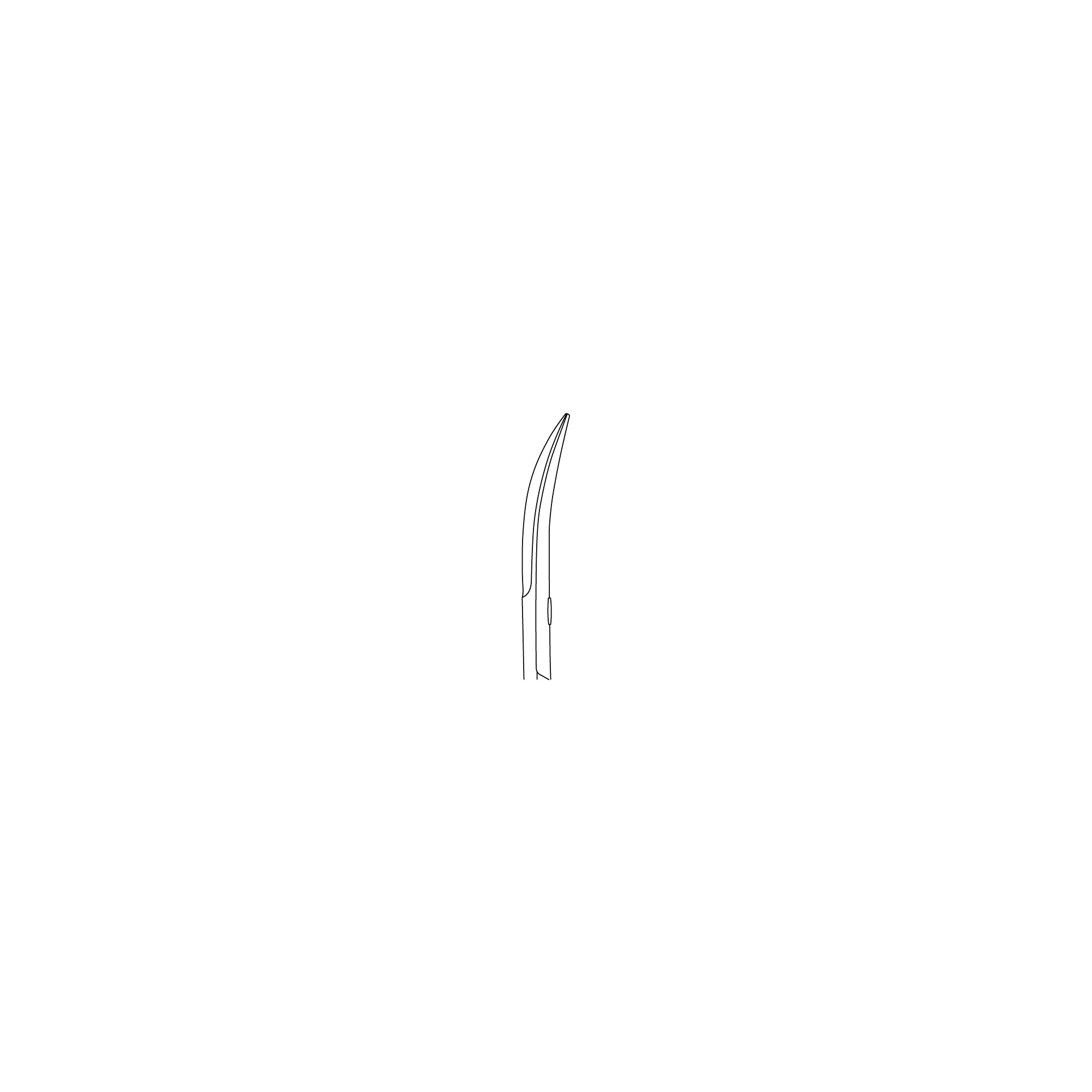 Ciseaux courbés à cuticules - Longueur : 9 cm - Tranchant : 1 mm - Ruck