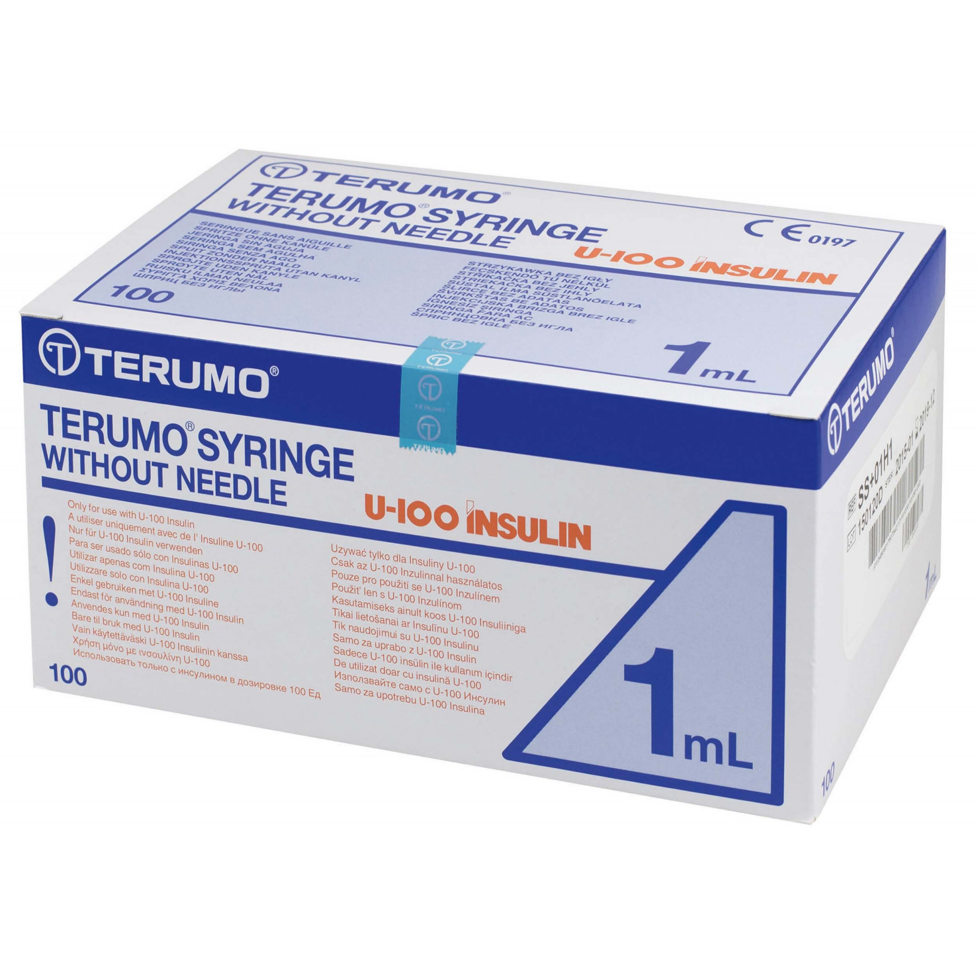 Seringue TERUMO Insuline 1ml 100U avec aiguille 16X0,5mm