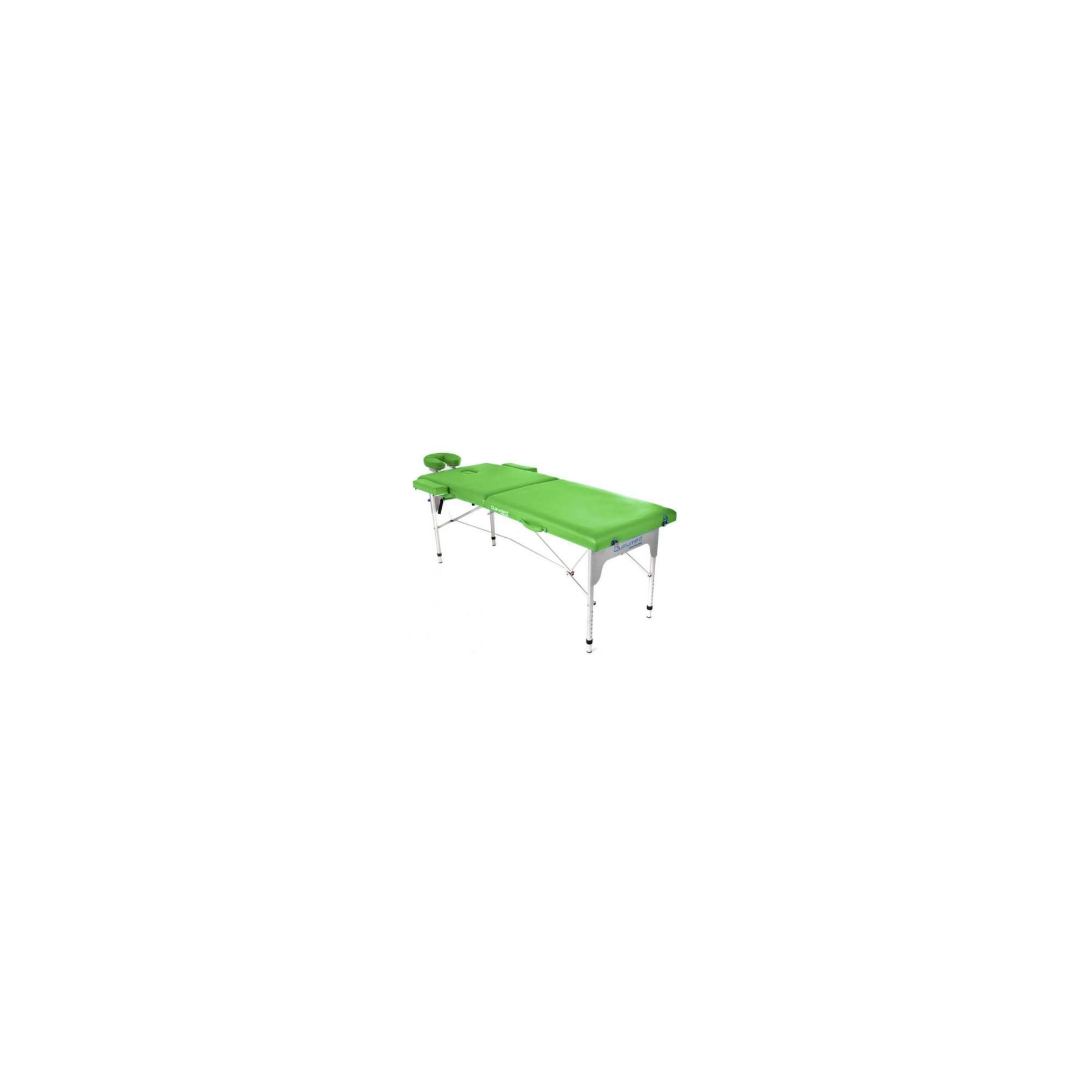 Table de massage pliante en aluminium 180 x 60 cm sans dossier Vert