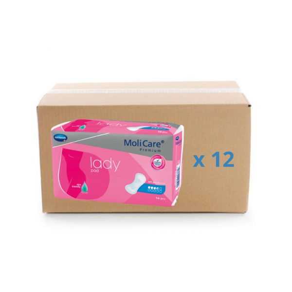Protection anatomique Premium Lady Pad Molicare - 3.5 gouttes - carton 12x14U - Hartmann