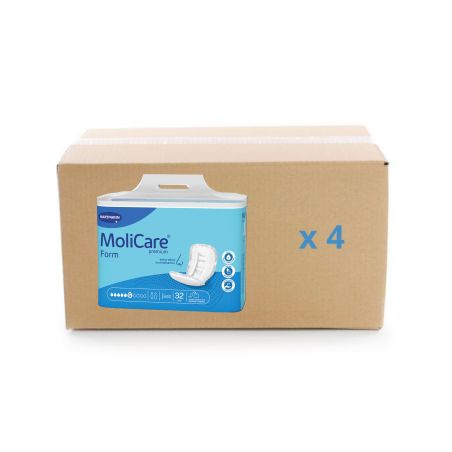 Protection anatomique Molicare Premium Form - 6 gouttes - carton 4x32U - Hartmann