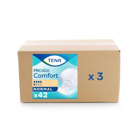 Protection anatomique Tena Confort ProSkin - Normal - carton 3x42U - Tena