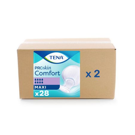 Protection anatomique Tena Confort ProSkin - Maxi - carton 2x28U - Tena