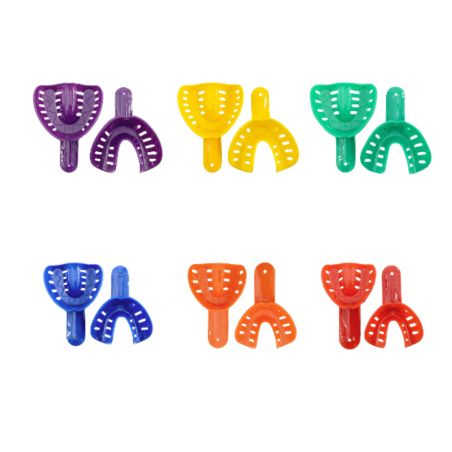 Empreintes dentaires colorées en plastique - 3 tailles - lot de 12