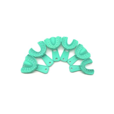 Empreintes dentaires vertes en plastique - 3 tailles - lot de 6