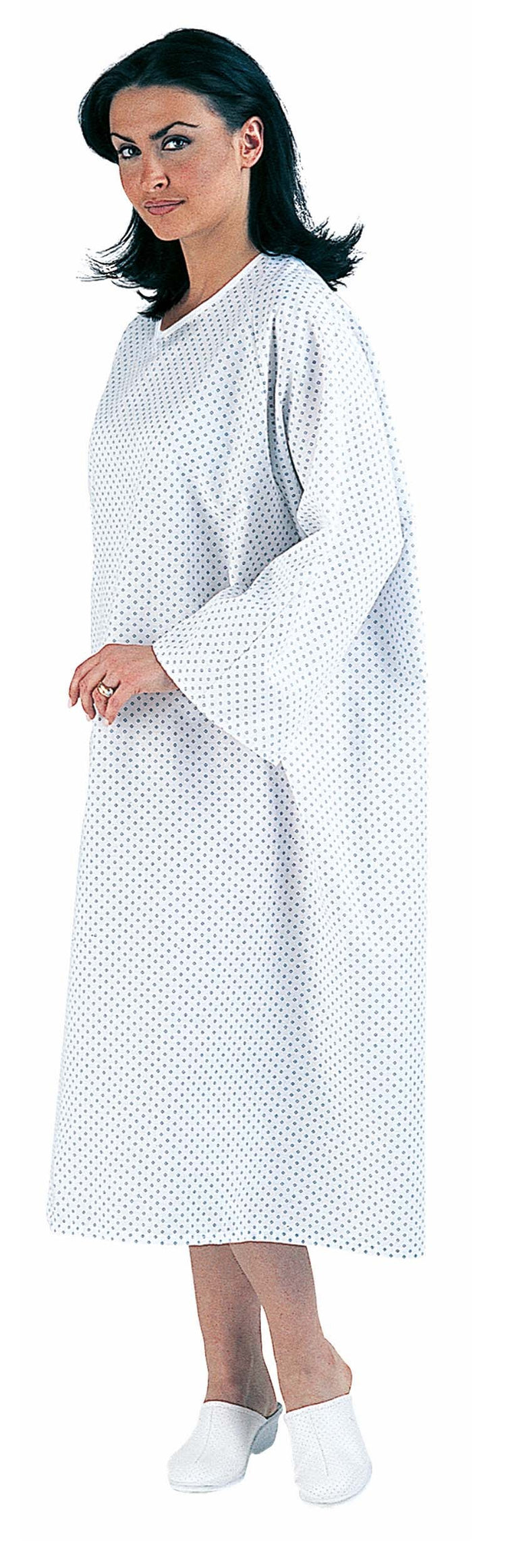 Chemise malade - Dos croisé - Motif losange bleu - Joleti