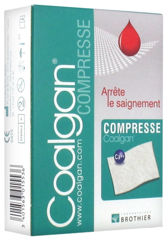 Coalgan arrête le saignement-  5 Compresses - Brothier