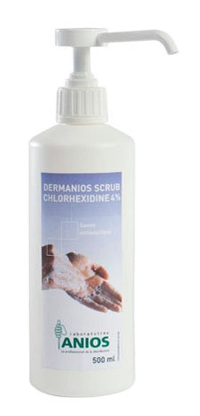 Dermanios Scrub Chlorexidine 4% - Savon antiseptique - Différentes tailles - Anios