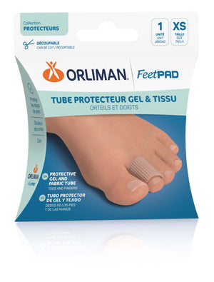 Tube Protecteur Gel Et Tissu Orteils et Doigts Feetpad - 3 tailles - Orliman