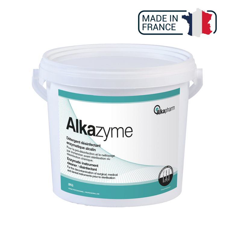 Alkazyme - Détergent désinfectant enzymatique alcalin - Seau - 2 kg - ALKAPHARM