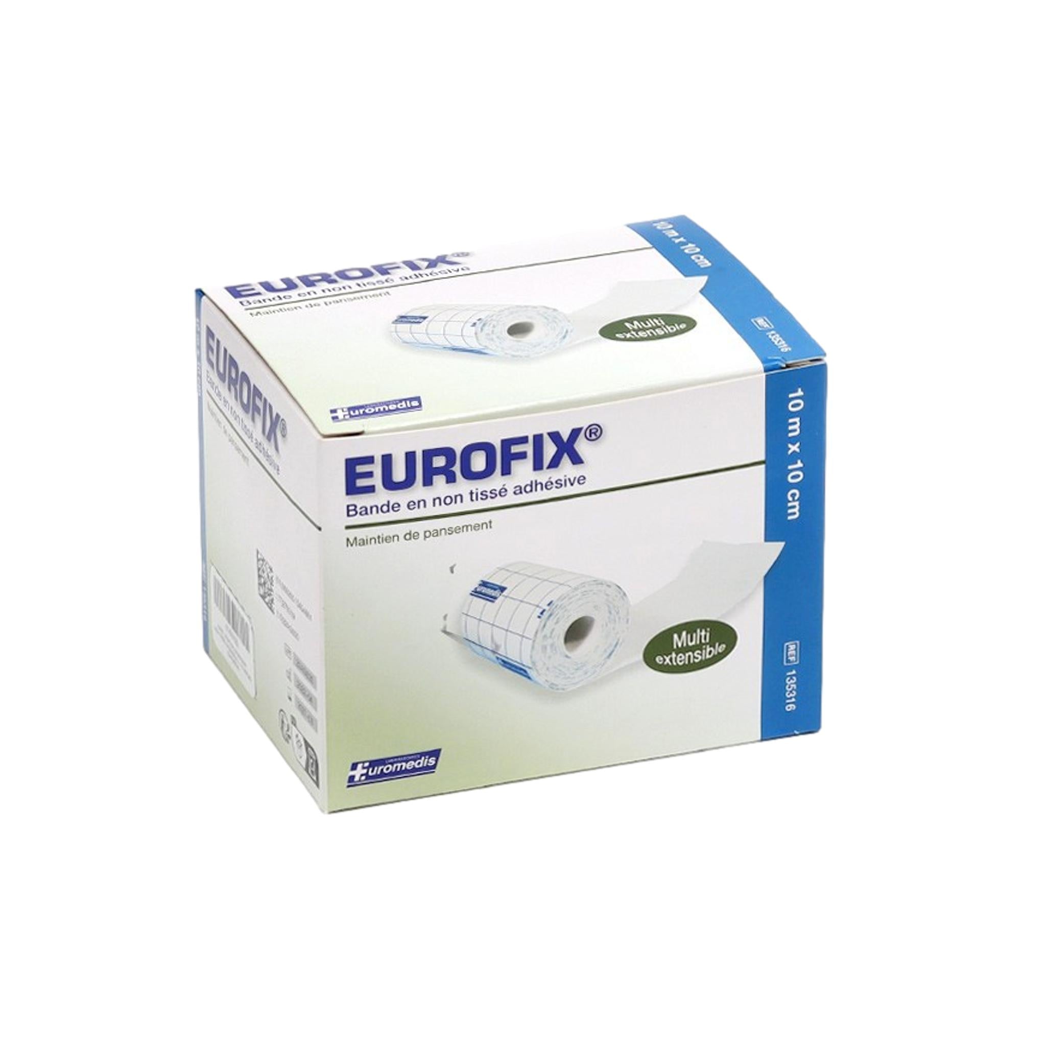 Bande adhésive non-tissée Eurofix - 2 dimensions - Euromédis