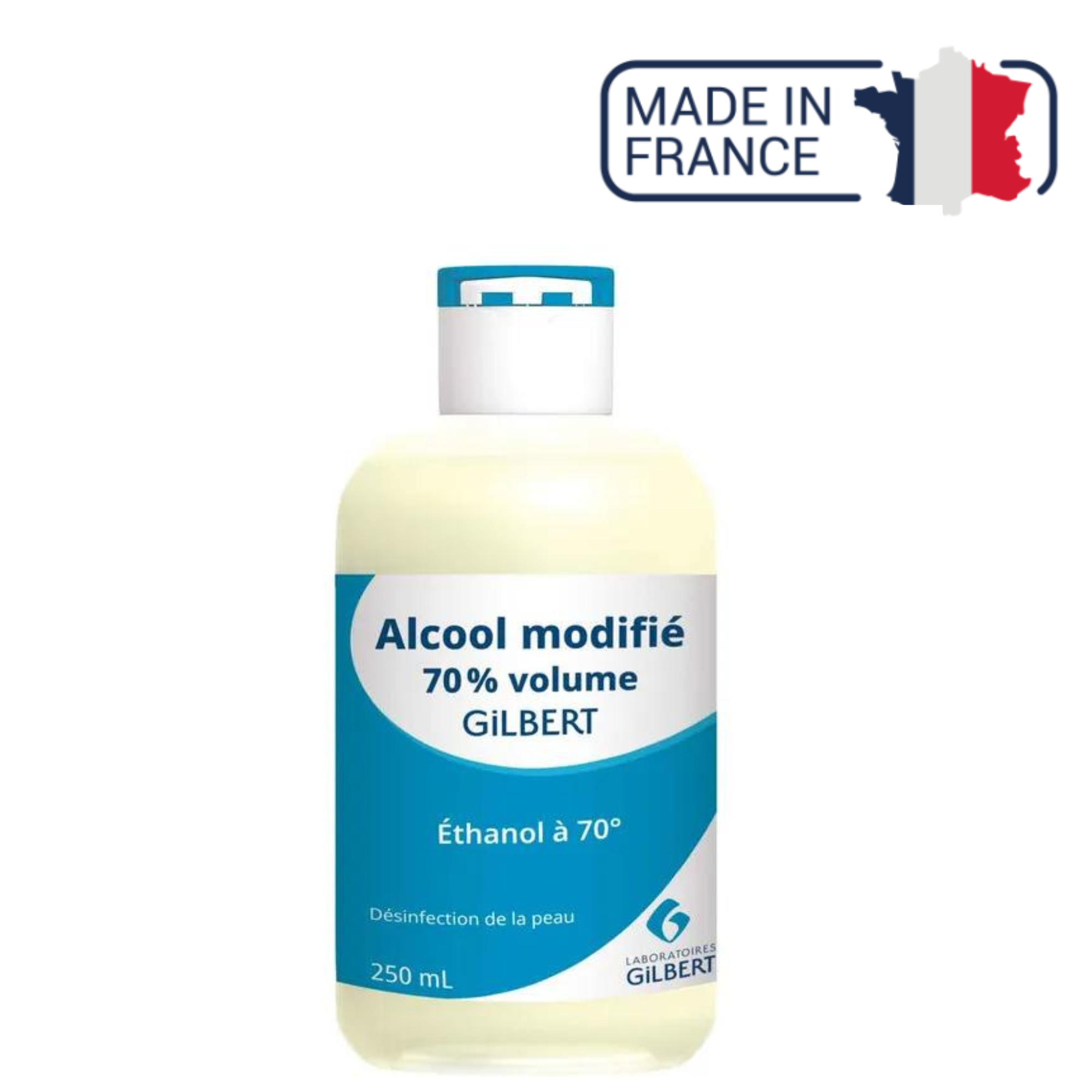 Alcool modifié 70° volume - 5 contenances - Laboratoires Gilbert