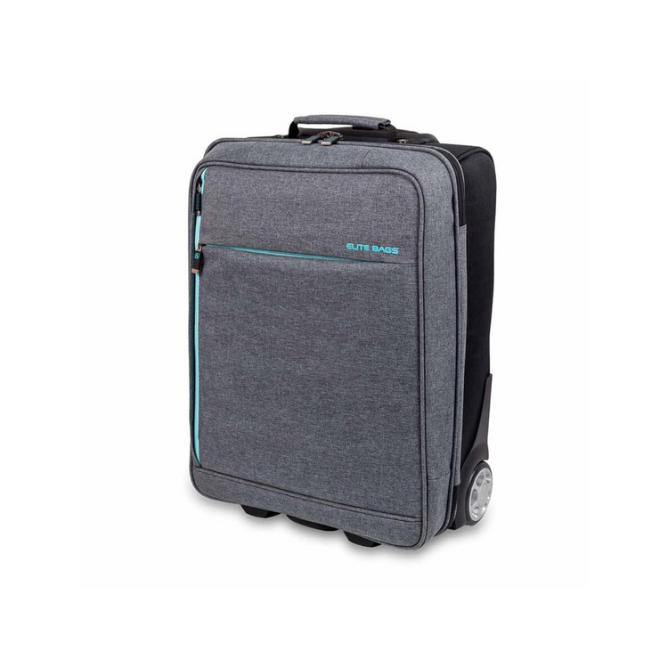 Mallette Elite Bags HOVI - Avec Roulettes - Gris/bleu