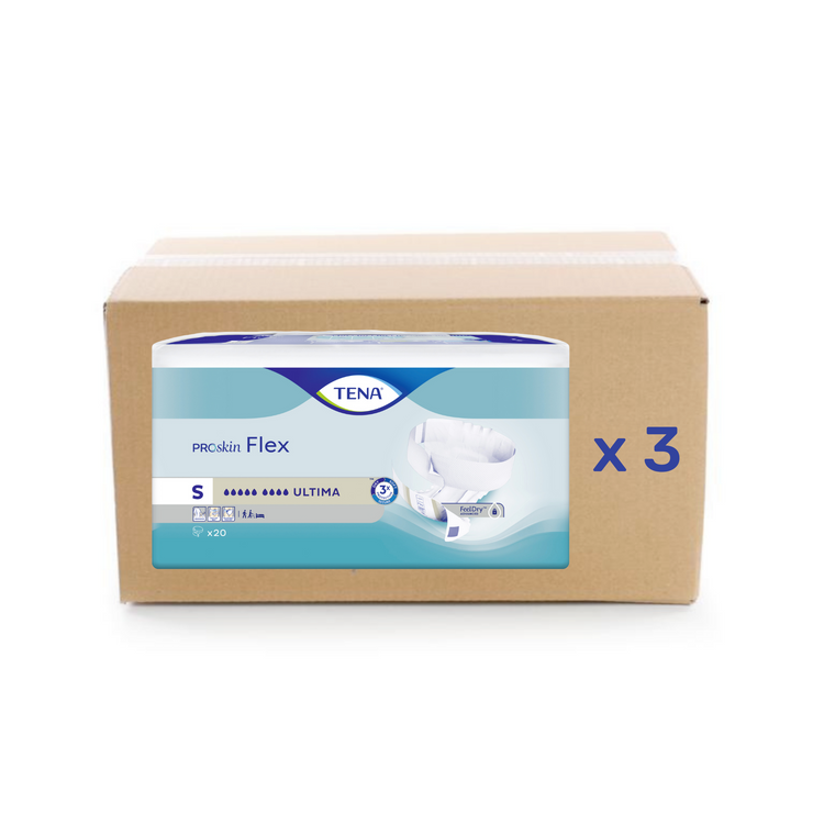 Change Tena Flex Proskin - Ultima 9 gouttes - S - carton 3x20U - Tena