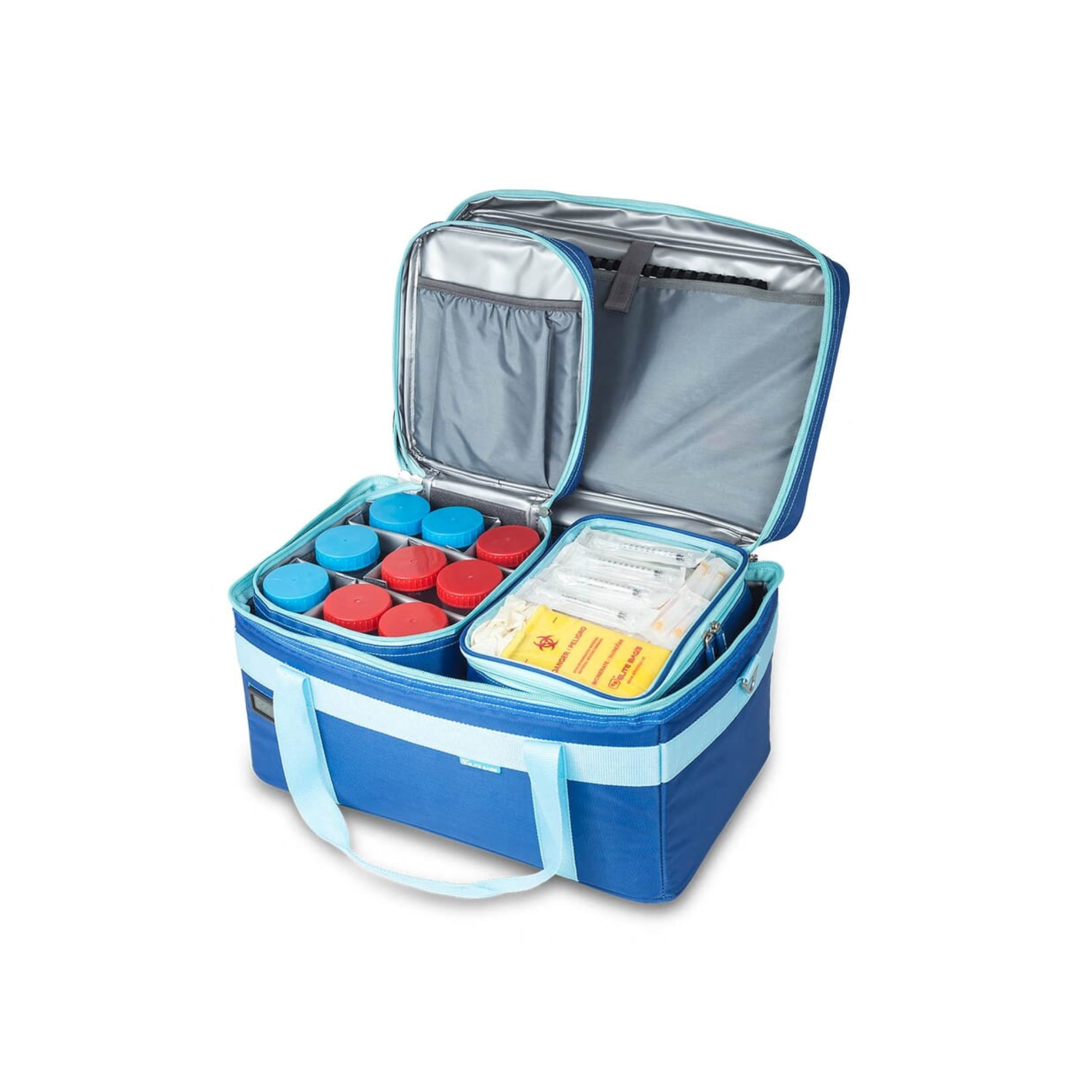 Mallette pour échantillons MINI COOL - Bleue - Elite bags - Chariot à roulettes en option